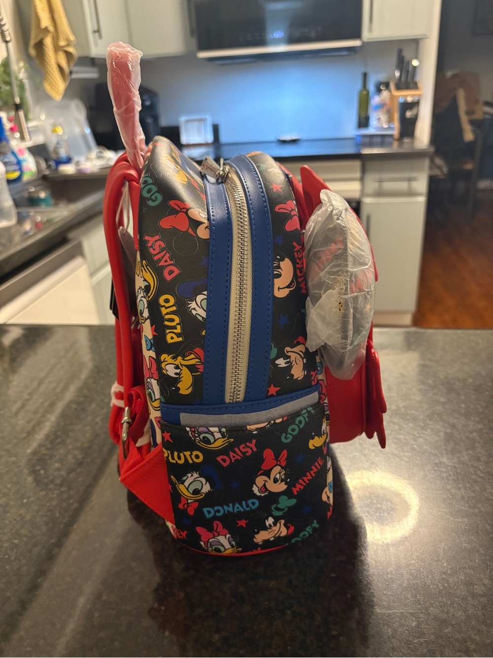 Loungefly Disney Mickey/Minnie/Pluto Backpack with Bow & Ears - Picture 3 of 3